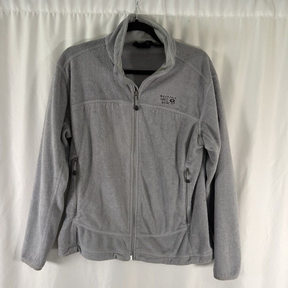 Mountain Hard Wear Fleece Jacket Women's Large Grey Full Zip Long Sleeve